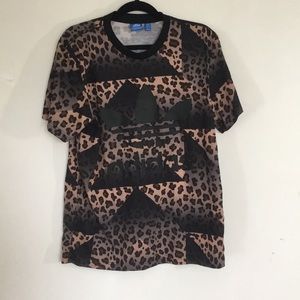 Adidas Cheetah Print Logo T-shirt